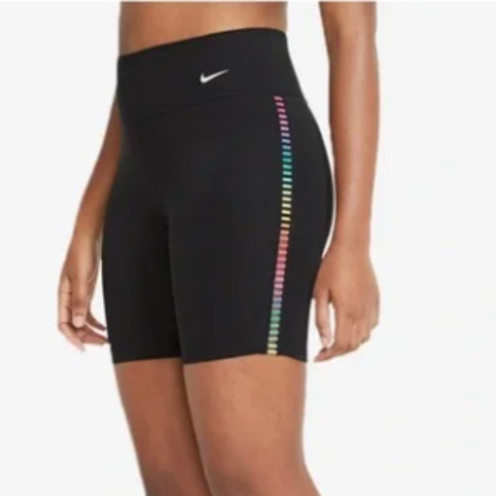 Nike Woman’s One Rainbow Ladder Shorts 7" | Size L